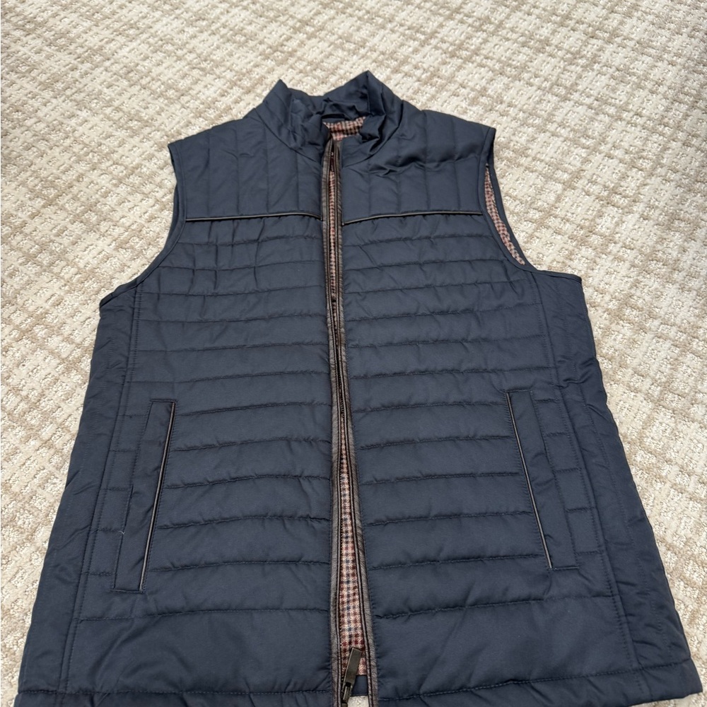 Johnston & Murphy Dark Blue Quilted Vest